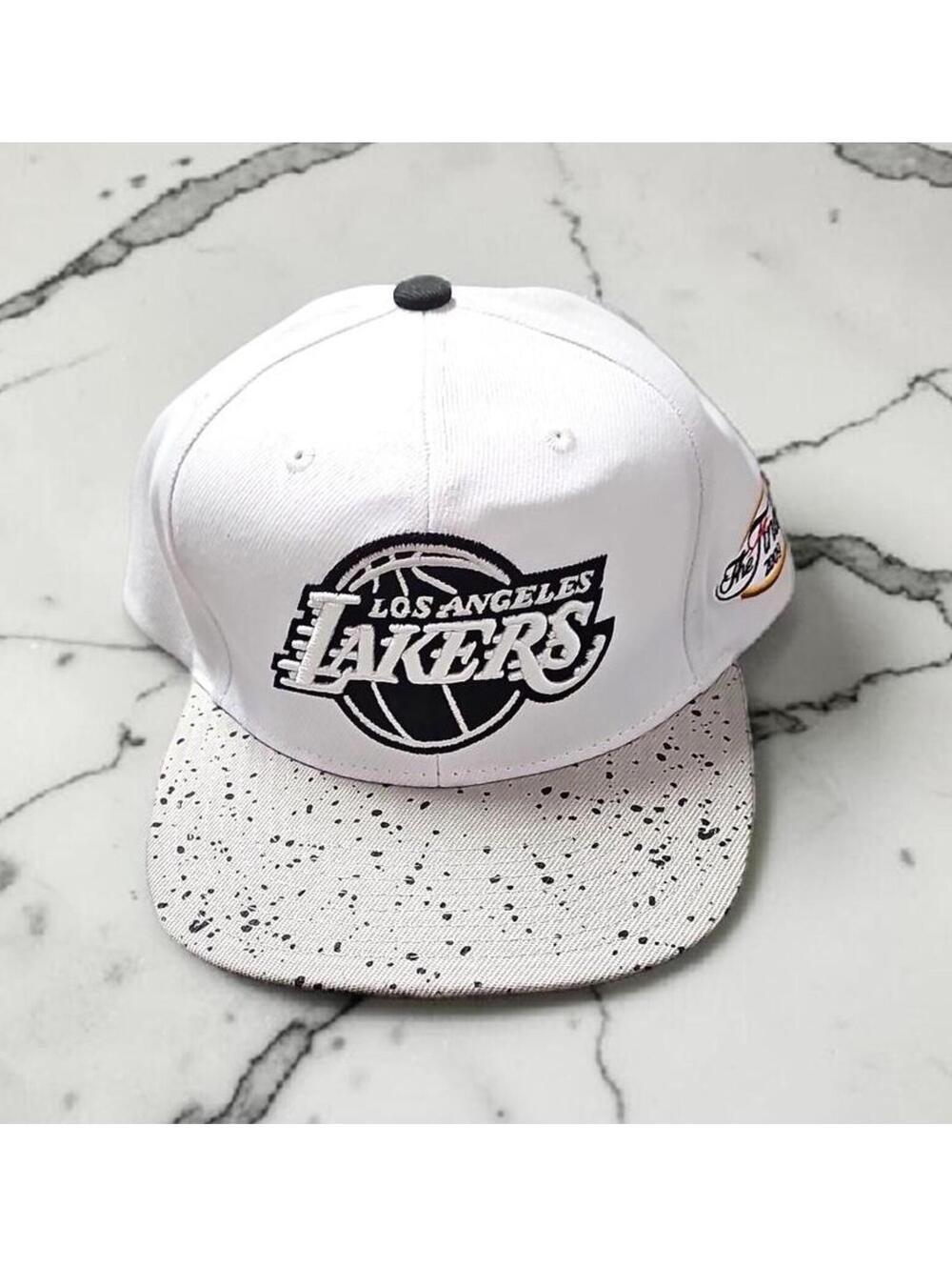 Mitchell & Ness Lakers 2009 NBA Finals Snapback Hat White/Black Speckle